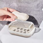 Qocolhg Leakproof Soap Holder 1 Pack, Travel Soap Container with Lid, Travel Size Toiletries, Portable Bar Soap Holder, Soap Box, Soap Dish for Traveling, Camping, Gym,...