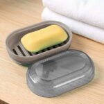 Qocolhg Self Draining Plastic Soap Holder, Leakproof Travel Soap Case, Bar Soap Holder for Shower, Soap Dish with Lid for Gym, Travel Size Toiletries, Portable Bathroom...