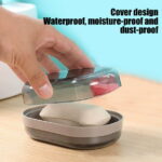 Qocolhg Self Draining Plastic Soap Holder, Leakproof Travel Soap Case, Bar Soap Holder for Shower, Soap Dish with Lid for Gym, Travel Size Toiletries, Portable Bathroom...