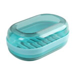 Qocolhg Self Draining Plastic Soap Holder, Leakproof Travel Soap Case, Bar Soap Holder for Shower, Soap Dish with Lid for Gym, Travel Size Toiletries, Portable Bathroom...