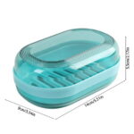 Qocolhg Self Draining Plastic Soap Holder, Leakproof Travel Soap Case, Bar Soap Holder for Shower, Soap Dish with Lid for Gym, Travel Size Toiletries, Portable Bathroom...