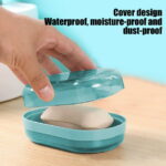 Qocolhg Self Draining Plastic Soap Holder, Leakproof Travel Soap Case, Bar Soap Holder for Shower, Soap Dish with Lid for Gym, Travel Size Toiletries, Portable Bathroom...