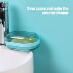 Qocolhg Self Draining Plastic Soap Holder, Leakproof Travel Soap Case, Bar Soap Holder for Shower, Soap Dish with Lid for Gym, Travel Size Toiletries, Portable Bathroom...