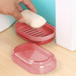 Qocolhg Self Draining Plastic Soap Holder, Leakproof Travel Soap Case, Bar Soap Holder for Shower, Soap Dish with Lid for Gym, Travel Size Toiletries, Portable Bathroom...
