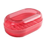 Qocolhg Self Draining Plastic Soap Holder, Leakproof Travel Soap Case, Bar Soap Holder for Shower, Soap Dish with Lid for Gym, Travel Size Toiletries, Portable Bathroom...