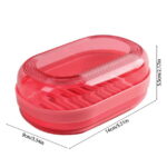 Qocolhg Self Draining Plastic Soap Holder, Leakproof Travel Soap Case, Bar Soap Holder for Shower, Soap Dish with Lid for Gym, Travel Size Toiletries, Portable Bathroom...