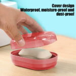 Qocolhg Self Draining Plastic Soap Holder, Leakproof Travel Soap Case, Bar Soap Holder for Shower, Soap Dish with Lid for Gym, Travel Size Toiletries, Portable Bathroom...