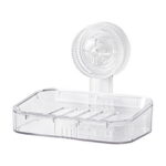 Qocolhg Soap Dish Holder for Shower Suction Cup Wall Mounted Self Draining NO-Drilling Removable Bar Soap Sponge Holder for Bathroom Bathtub Kitchen Sink Waterproof Strong...