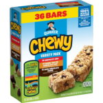 Quaker Chewy Granola Bars, 3 Flavor Variety Pack, 30.4 oz, 36 Count