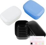 Quatish PP and PE Plastic Travel Case Soap Dish and Holder