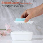 Quatish PP and PE Plastic Travel Case Soap Dish and Holder