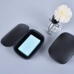 Quatish Soap Bar Holder 4 Pack, Travel Soap Container with Lid, Portable Soap Holder, Period Kit Leakproof Soap Box with Perforations, Soap Dishes for Traveling, Camping, Gym