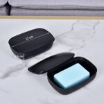 Quatish Soap Bar Holder 4 Pack, Travel Soap Container with Lid, Portable Soap Holder, Period Kit Leakproof Soap Box with Perforations, Soap Dishes for Traveling, Camping, Gym