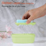 Quatish Soap Holder 3 Pack, Travel Soap Container with Lid, Portable Bar Soap Case, Period Kit Leakproof Soap Box with Perforations, Soap Dishes for Traveling, Camping, Gym...