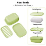 Quatish Soap Holder 3 Pack, Travel Soap Container with Lid, Portable Bar Soap Case, Period Kit Leakproof Soap Box with Perforations, Soap Dishes for Traveling, Camping, Gym...