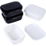 Quatish Soap Holder 4 Pack, Travel Soap Container with Lid, Portable Bar Soap Case, Period Kit Leakproof Soap Box with Perforations, Soap Dishes for Traveling, Camping, Gym...