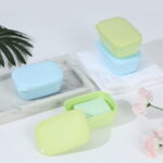 Quatish Soap Holder 4 Pack, Travel Soap Container with Lid, Portable Bar Soap Case, Period Kit Leakproof Soap Box with Perforations, Soap Dishes for Traveling, Camping, Gym...