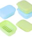 Quatish Soap Holder 4 Pack, Travel Soap Container with Lid, Portable Bar Soap Case, Period Kit Leakproof Soap Box with Perforations, Soap Dishes for Traveling, Camping, Gym...