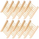 Raindrops 10Pcs Soap Dish with Draining Tray for Kitchen Use in Beige Color and Rectangular Shape