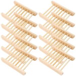 Raindrops 10Pcs Soap Dish with Draining Tray for Kitchen Use in Beige Color and Rectangular Shape