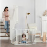 Regalo Super Wide Baby Gate, Features Play Yard Option, White, 144", Age Group 6-24 Months