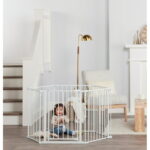 Regalo Super Wide Baby Gate, Features Play Yard Option, White, 144", Age Group 6-24 Months