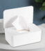Rirool Tissue Storage Box - Portable Reusable Diaper Wipes Dispenser - Baby Case Wipe Holder - Keeps Fresh - Easy Open/Close Container Lid - White