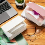 Rirool Tissue Storage Box - Portable Reusable Diaper Wipes Dispenser - Baby Case Wipe Holder - Keeps Fresh - Easy Open/Close Container Lid - White