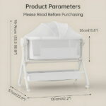 Rocking Bassinet, Electric Cribs, Bedside Sleeper for Baby, Newborn Co-Sleeper,Unisex Baby Sleeping Bed
