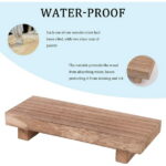 RUseeN Wood Risers for Decor Display, Bathroom Counter Sink Decor, Dish Soap Tray Wood Tray for Kitchen Counter, Small Wooden Soap Stand, Wood Soap Pedestal, Soap Dispenser...