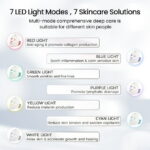 RUTAWZ Led Face Mask - 7 Color Light Therapy for Anti-Aging, Acne & Wrinkles, Gift for Women