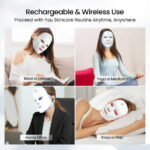 RUTAWZ Led Face Mask - 7 Color Light Therapy for Anti-Aging, Acne & Wrinkles, Gift for Women