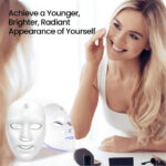RUTAWZ Led Face Mask - 7 Color Light Therapy for Anti-Aging, Acne & Wrinkles, Gift for Women