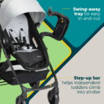 Safety 1st Grow and Go Sprint Modular Travel System Stroller with Rear-Facing Infant Car Seat, Whisper Grey, Toddler, Unisex