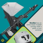 Safety 1st Grow and Go Sprint Modular Travel System Stroller with Rear-Facing Infant Car Seat, Whisper Grey, Toddler, Unisex