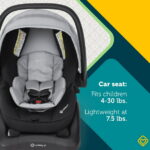 Safety 1st Grow and Go Sprint Modular Travel System Stroller with Rear-Facing Infant Car Seat, Bluestone, Toddler, Unisex