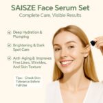 SAISZE Vitamin C Serum Kit, Anti-Aging Face Moisturizer, Retinol & Vitamin C & Hyaluronic Acid Face Serum Set for Firming, Hydrating for Face Day & Night Skin Care, Gifts for Women