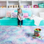 Sanmadrola Area Rug for Bedroom,4'X5.2',Fluffy Shag Rug for Living Room,Furry Carpet for Kids Room,Shaggy Throw Rug for Nursery Room,Fuzzy Plush Rug Carpet,Rectangle,Cute Room...