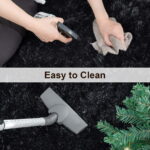 Sanmadrola Area Rug for Bedroom,4'X5.2',Fluffy Shag Rug for Living Room,Furry Carpet for Kids Room,Shaggy Throw Rug for Nursery Room,Fuzzy Plush Rug,Black Carpet,Rectangle,Cute...