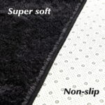Sanmadrola Area Rug for Bedroom,4'X5.2',Fluffy Shag Rug for Living Room,Furry Carpet for Kids Room,Shaggy Throw Rug for Nursery Room,Fuzzy Plush Rug,Black Carpet,Rectangle,Cute...
