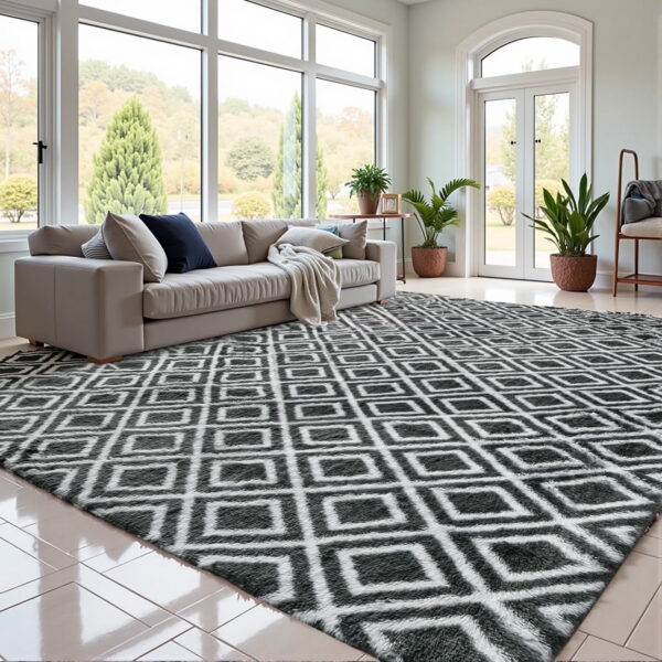 Sanmadrola Area Rug for Bedroom,4'X5.3',Fluffy Shag Rug for Living Room,Furry Carpet for Kids Room,Shaggy Throw Rug for Nursery Room,Fuzzy Plush Rug Carpet,Rectangle,Cute Room...