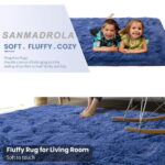 Sanmadrola Area Rug for Bedroom,6.5'X7.5',Fluffy Shag Rug for Living Room,Furry Carpet for Kids Room,Shaggy Throw Rug for Nursery Room,Fuzzy Plush Rug,Blue Carpet,Rectangle,Cute...