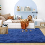 Sanmadrola Area Rug for Bedroom,6.5'X7.5',Fluffy Shag Rug for Living Room,Furry Carpet for Kids Room,Shaggy Throw Rug for Nursery Room,Fuzzy Plush Rug,Blue Carpet,Rectangle,Cute...