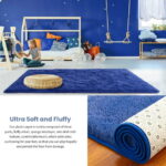 Sanmadrola Area Rug for Bedroom,6.5'X7.5',Fluffy Shag Rug for Living Room,Furry Carpet for Kids Room,Shaggy Throw Rug for Nursery Room,Fuzzy Plush Rug,Blue Carpet,Rectangle,Cute...