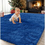 Sanmadrola Area Rug for Bedroom,6.5'X7.5',Fluffy Shag Rug for Living Room,Furry Carpet for Kids Room,Shaggy Throw Rug for Nursery Room,Fuzzy Plush Rug,Blue Carpet,Rectangle,Cute...