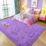 Sanmadrola Area Rug for Bedroom,6.5'X7.5',Fluffy Shag Rug for Living Room,Furry Carpet for Kids Room,Shaggy Throw Rug for Nursery Room,Fuzzy Plush Rug Purple...