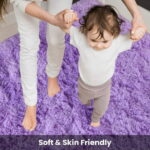 Sanmadrola Area Rug for Bedroom,6.5'X7.5',Fluffy Shag Rug for Living Room,Furry Carpet for Kids Room,Shaggy Throw Rug for Nursery Room,Fuzzy Plush Rug Purple...
