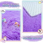 Sanmadrola Area Rug for Bedroom,6.5'X7.5',Fluffy Shag Rug for Living Room,Furry Carpet for Kids Room,Shaggy Throw Rug for Nursery Room,Fuzzy Plush Rug Purple...