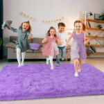 Sanmadrola Area Rug for Bedroom,6.5'X7.5',Fluffy Shag Rug for Living Room,Furry Carpet for Kids Room,Shaggy Throw Rug for Nursery Room,Fuzzy Plush Rug Purple...