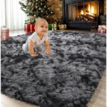 Sanmadrola Area Rug for Bedroom,6.5'X7.5',Fluffy Shag Rug for Living Room,Furry Carpet for Kids Room,Shaggy Throw Rug for Nursery Room,Fuzzy Plush Rug,Coffee...